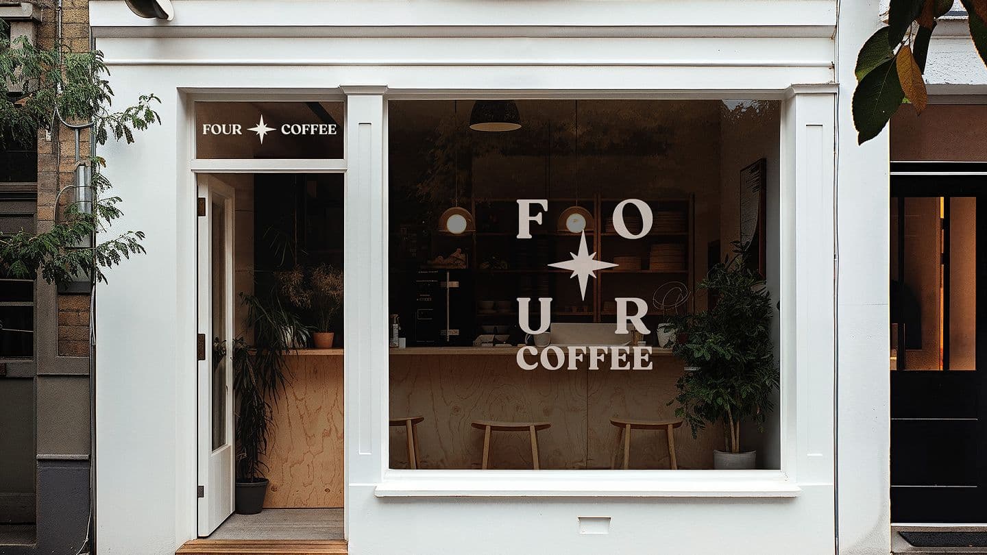 Four coffee storefront