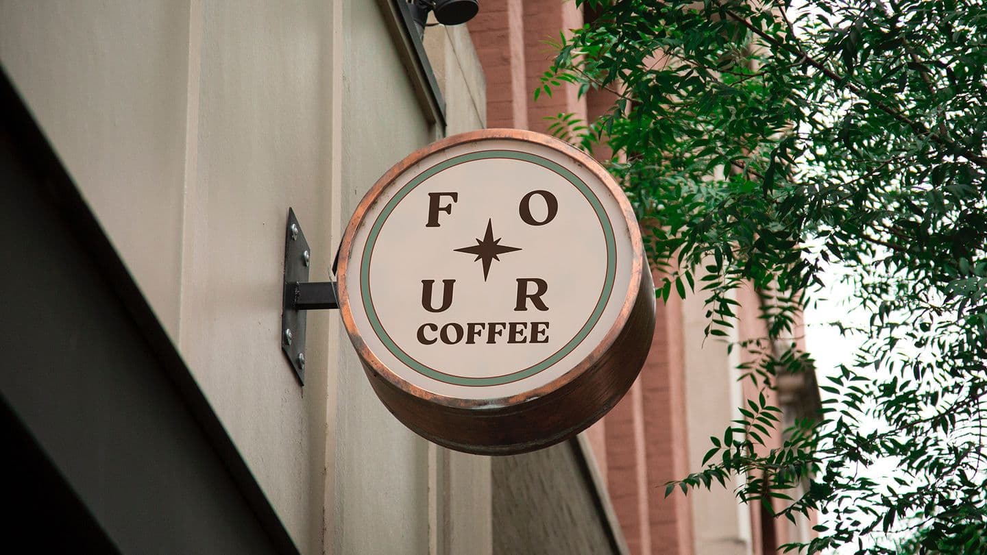 Four coffee signage